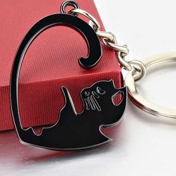 Amazon.co.jp: [HADWAO] 猫 キーホルダー ペア カップル